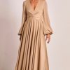 Women Pasduchas Party | Pasduchas Lucia Sleeve Midi Dress-Sand