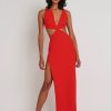 Women Effie Kats Wedding Guest | Effie Kats Eniko Gown-Red