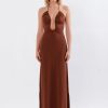 Women Sonya Wedding Guest | Sonya Knitted Keyhole Gown-Spice