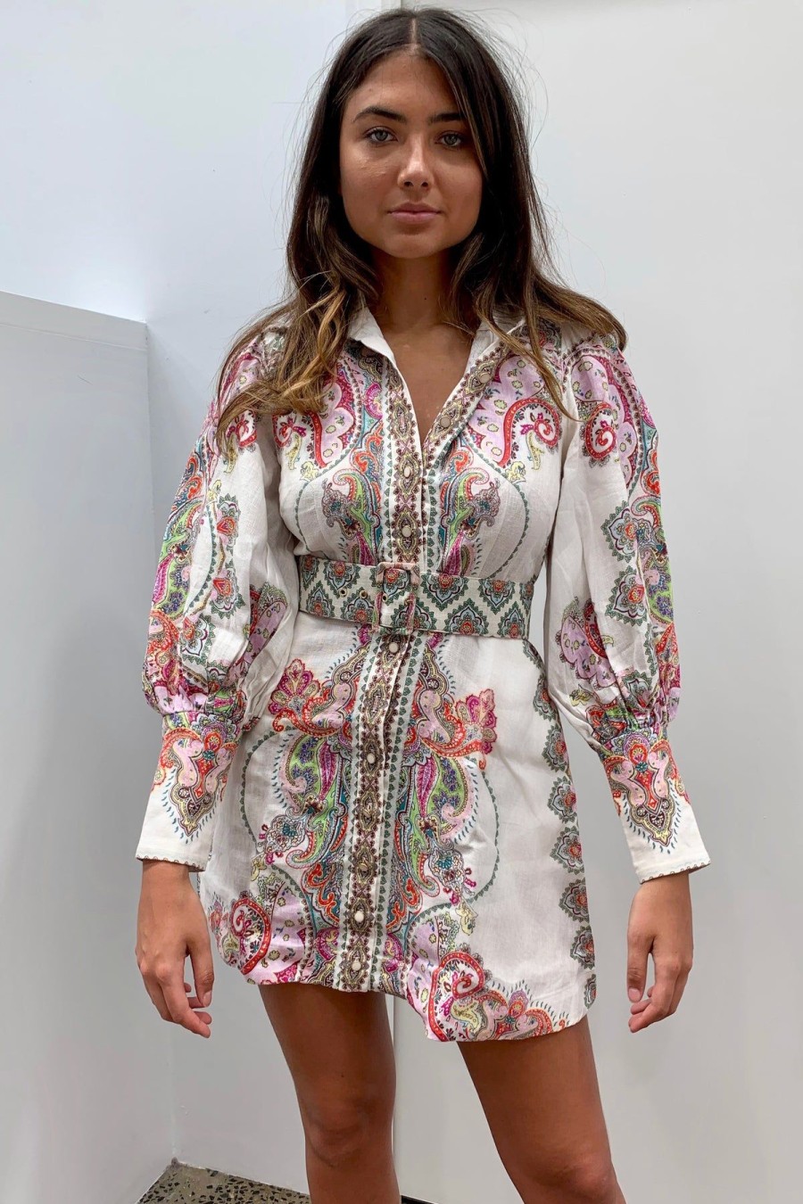 Women Zimmermann Wedding Guest | Zimmermann Ninety-Six Shirt Dress-Paisley