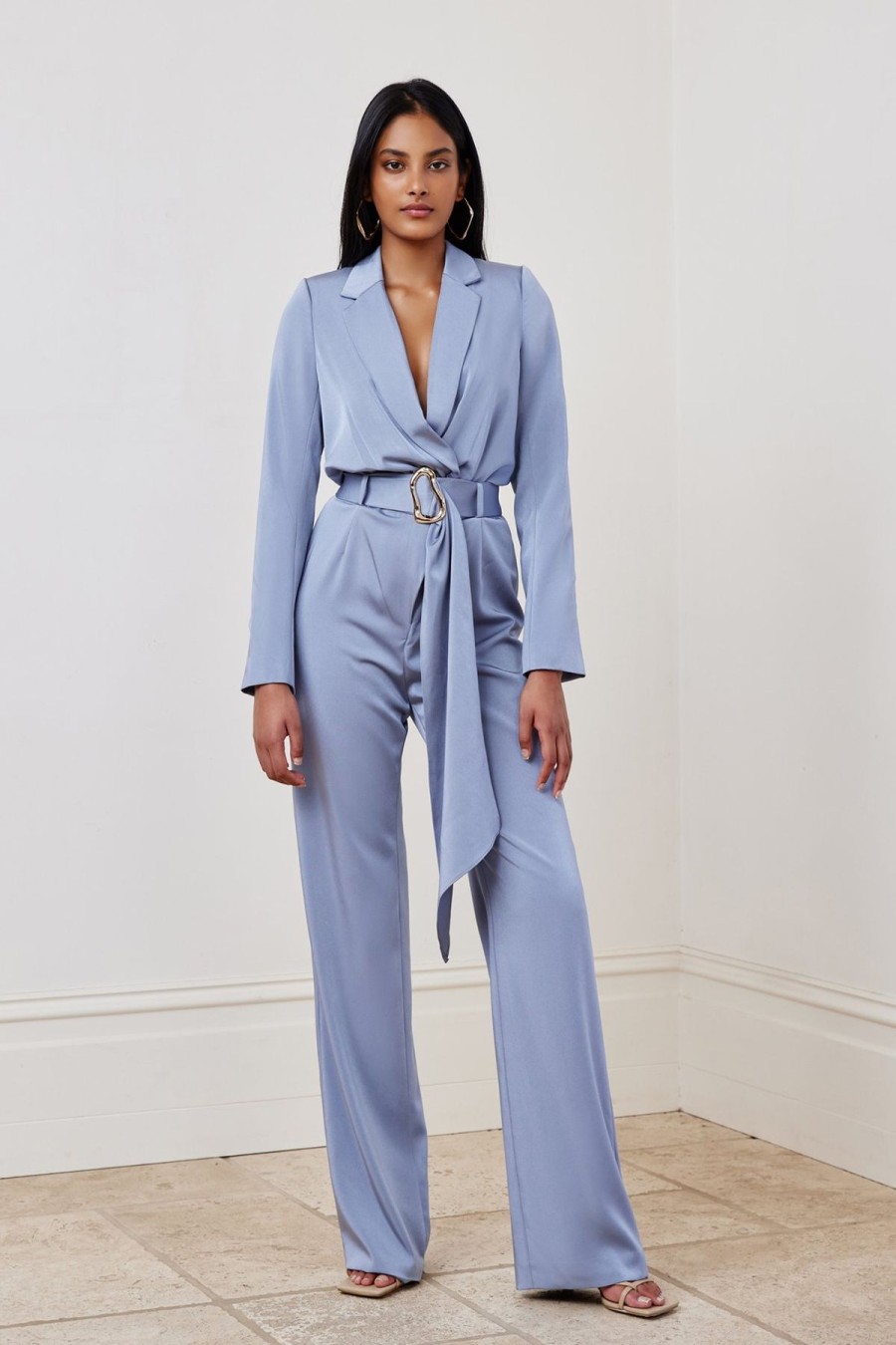 Women Lexi Jumpsuits | Lexi Rafaella Jumpsuit-Steel Blue