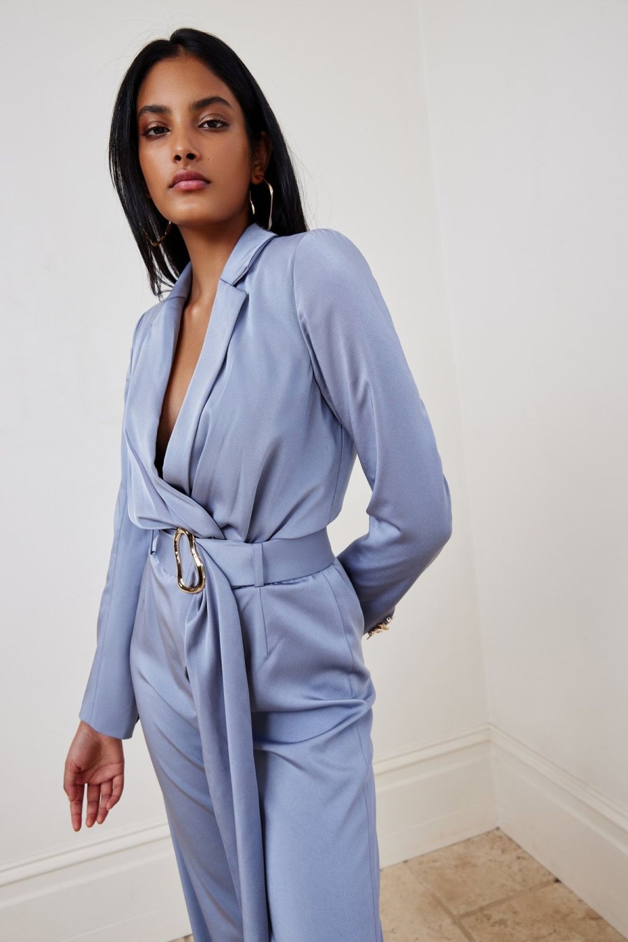 Women Lexi Jumpsuits | Lexi Rafaella Jumpsuit-Steel Blue