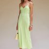 Women Suboo Wedding Guest | Suboo Sky Tie Back Slip Dress-Lime