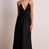 Women Pasduchas Wedding Guest | Pasduchas Luminous Slip Midi-Black