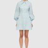 Women Leo Lin Wedding Guest | Leo & Lin Luminous Linen Mini Dress-Air