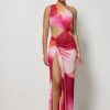 Women Lexi Formal | Lexi Zaniah Dress-Fuchsia Liquify Print