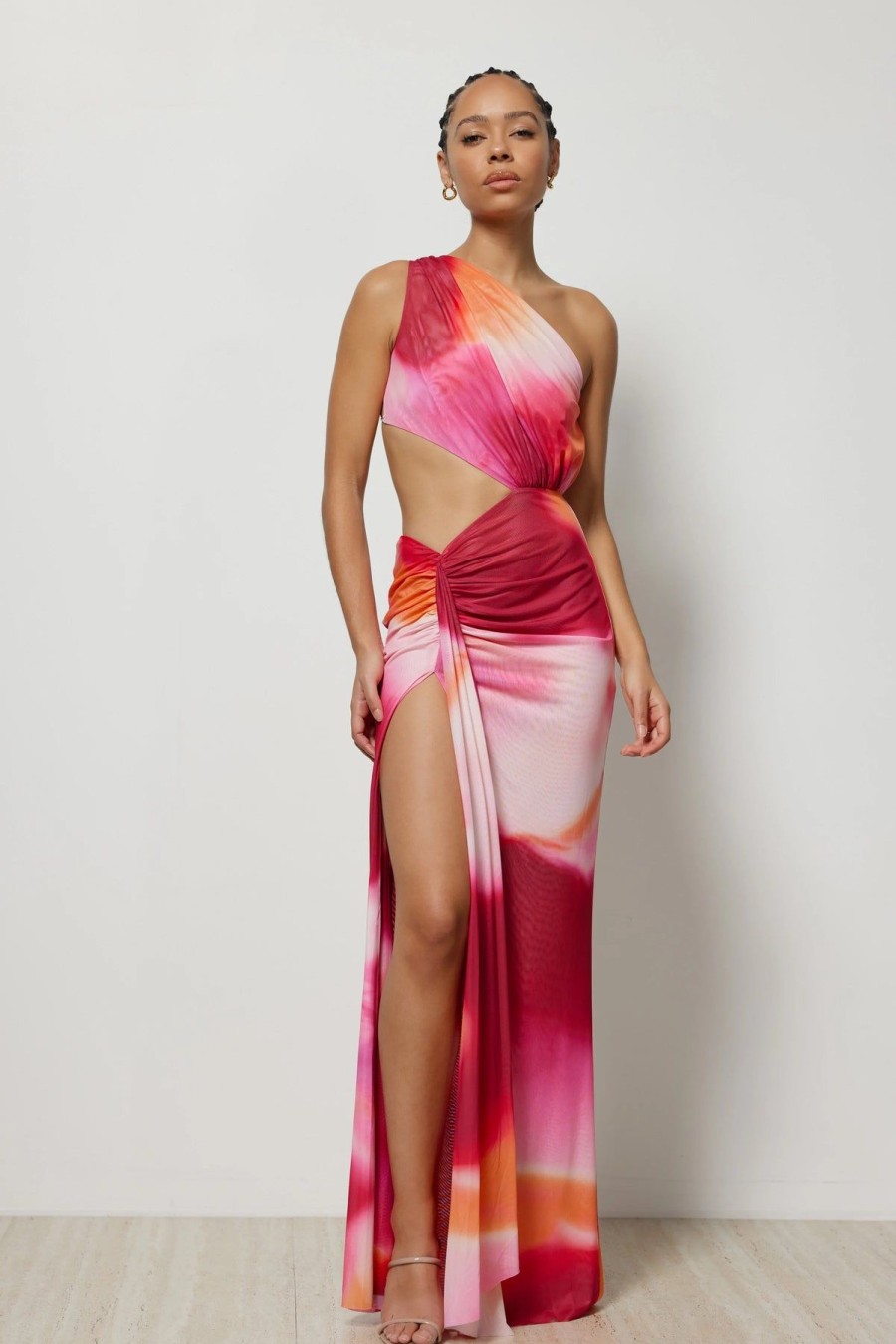 Women Lexi Formal | Lexi Zaniah Dress-Fuchsia Liquify Print