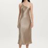 Women Third Form Wedding Guest | Third Form Crush Bias One Shoulder Midi Dress-Driftwood