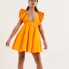 Women For Love & Lemons Party | For Love & Lemons Clementine Mini Dress-Orange