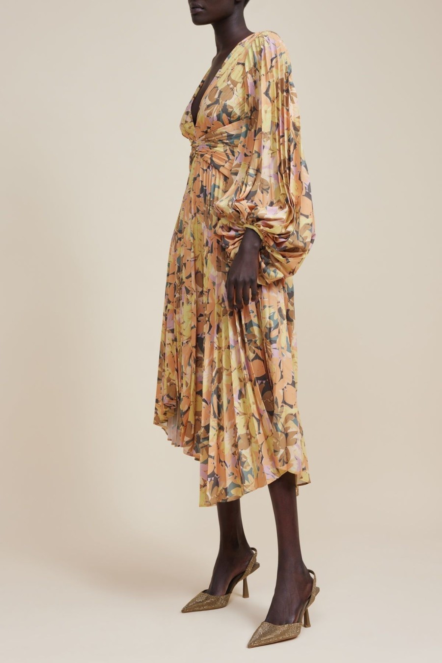 Women Acler Wedding Guest | Acler Palms Pleat Dress-Kaleidoscope Floral