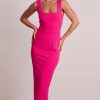 Women Pasduchas Wedding Guest | Pasduchas Moonlight Midi Dress-Neon Pink