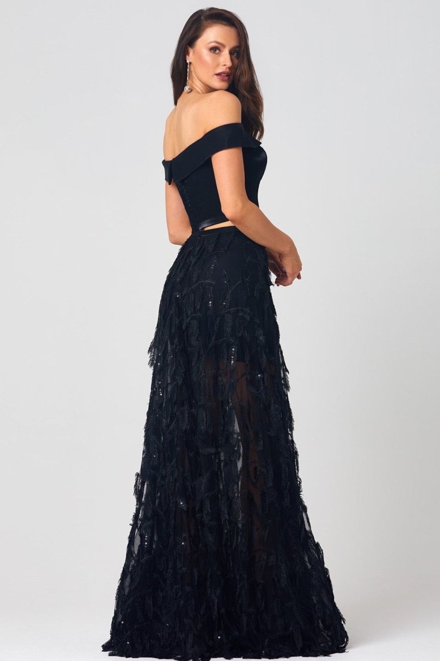 Women Tania Olsen Formal | Tania Olsen Jade Gown-Black