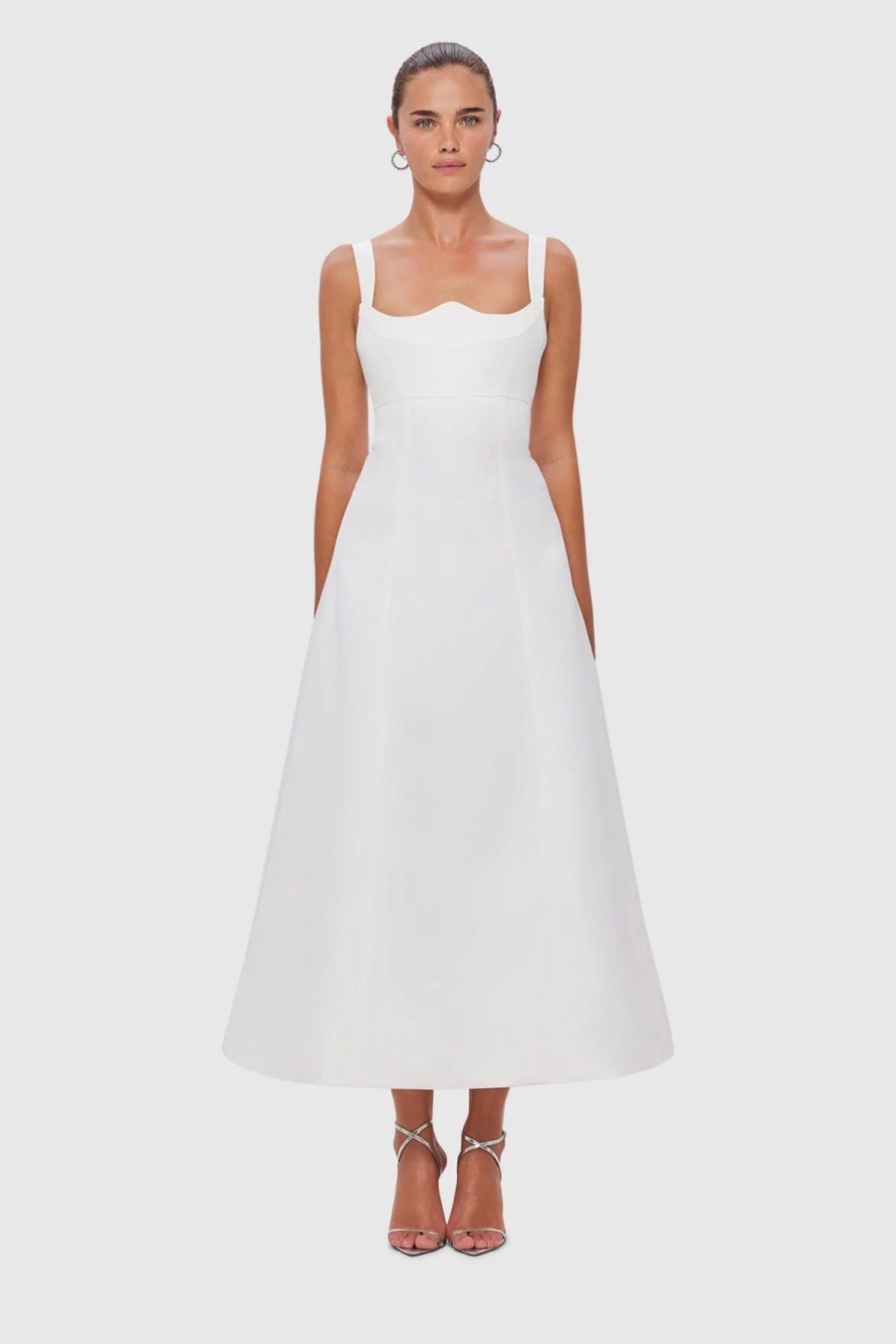 Women Leo Lin Race Day | Leo & Lin Odette Midi Dress-Snow