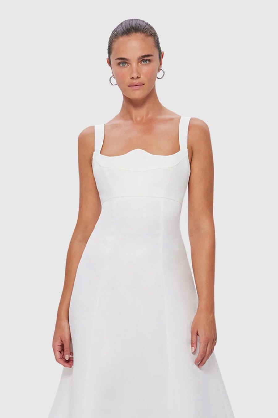 Women Leo Lin Race Day | Leo & Lin Odette Midi Dress-Snow