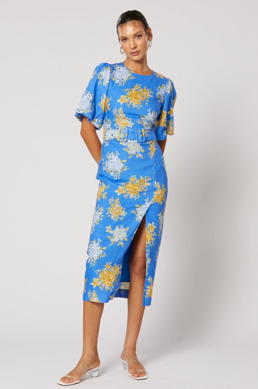 Women Winona Wedding Guest | Winona Cici Blousen Dress-Blue Print