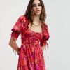 Women For Love & Lemons Wedding Guest | For Love & Lemons Alia Mini Dress-Red