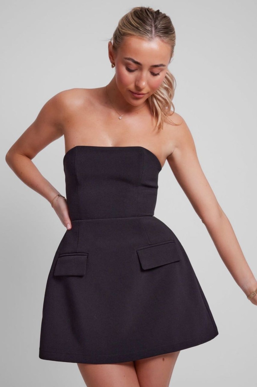 Women Odd Muse Race Day | Odd Muse The Ultimate Muse Strapless Dress-Black