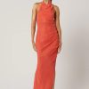 Women Winona Wedding Guest | Winona Marcella Halter Dress-Scarlet