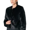 Women Dress Hire AU Jackets & Coats | Santina-Nicole Luna Fur Jacket-Black