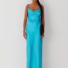 Women Dress Hire AU Wedding Guest | The Wolf Gang Las Lolas Maxi Dress-Aqua