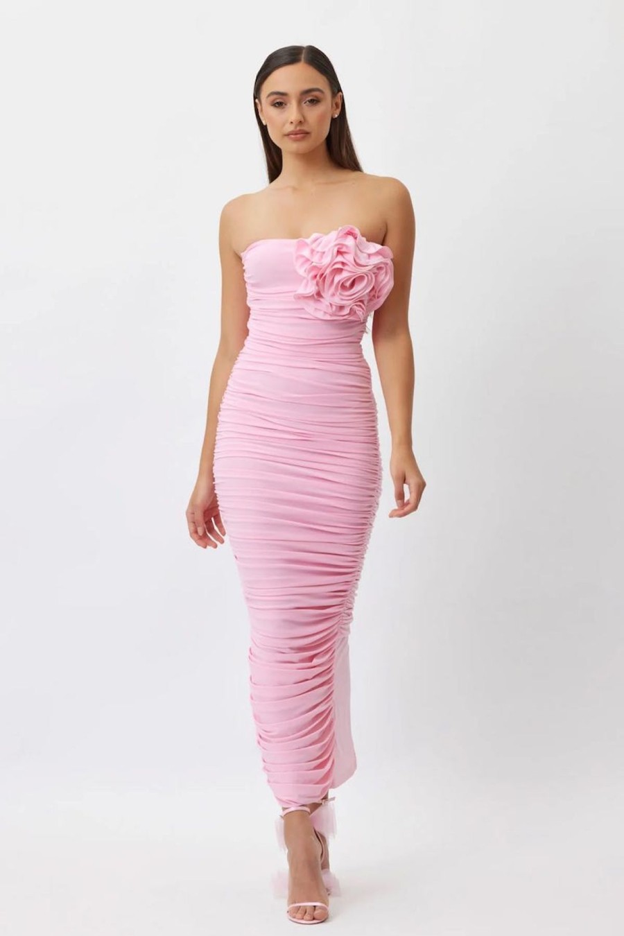 Women Bianca & Bridgett Formal | Bianca & Bridgett Tara Midi Dress-Pink