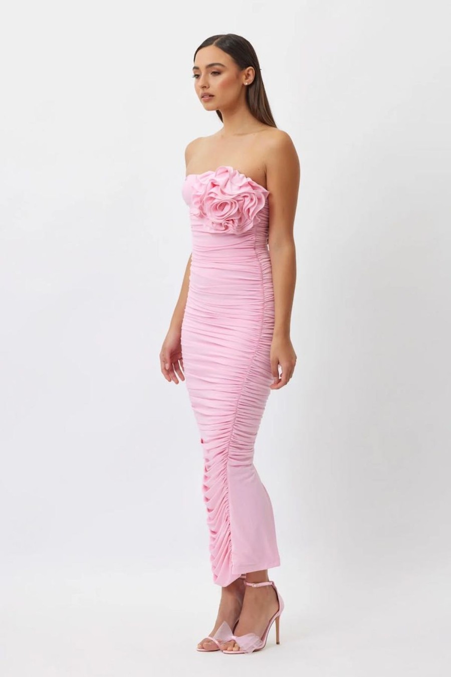 Women Bianca & Bridgett Formal | Bianca & Bridgett Tara Midi Dress-Pink