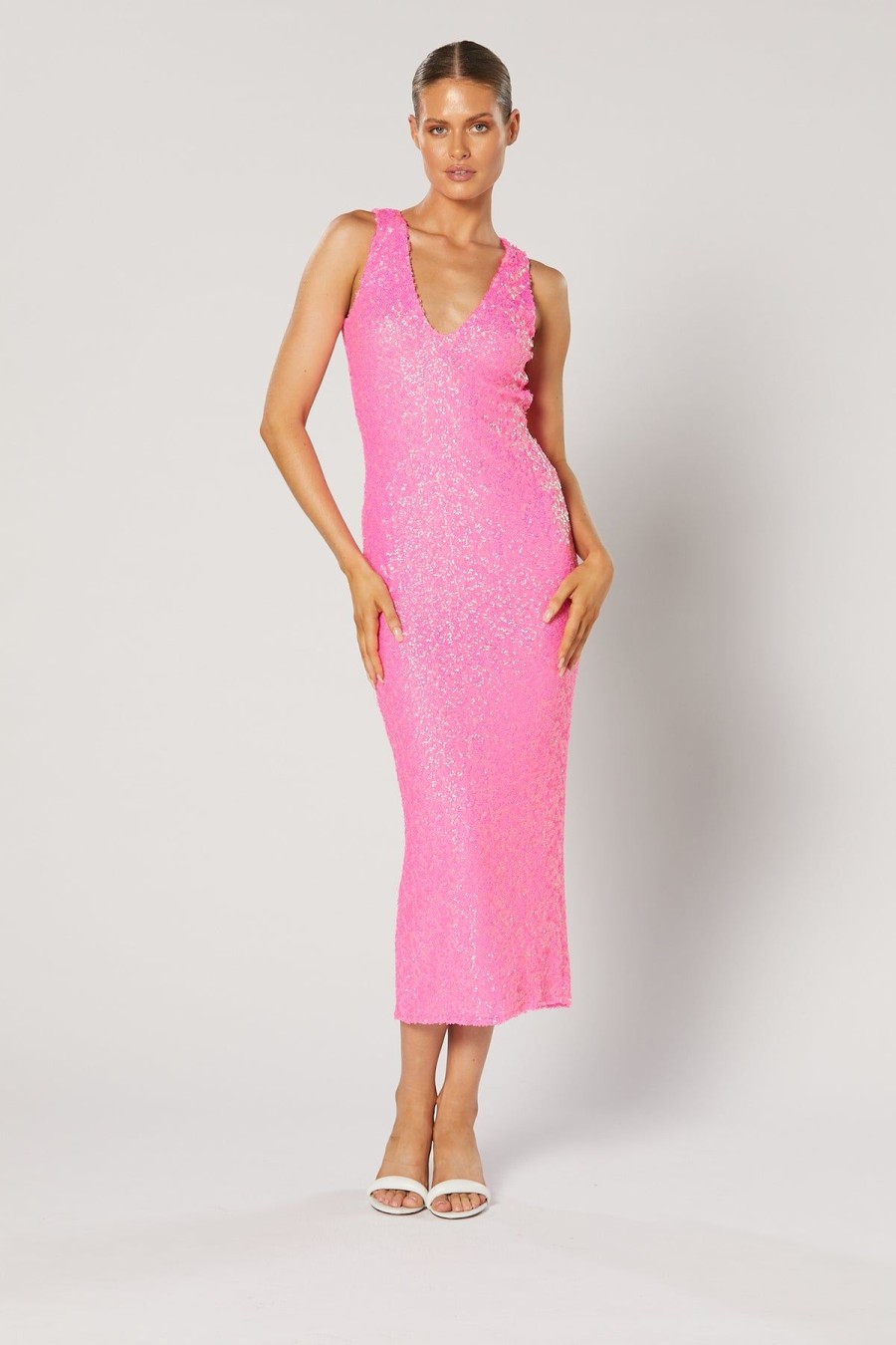 Women Winona Wedding Guest | Winona Zadi Midi Dress-Pink