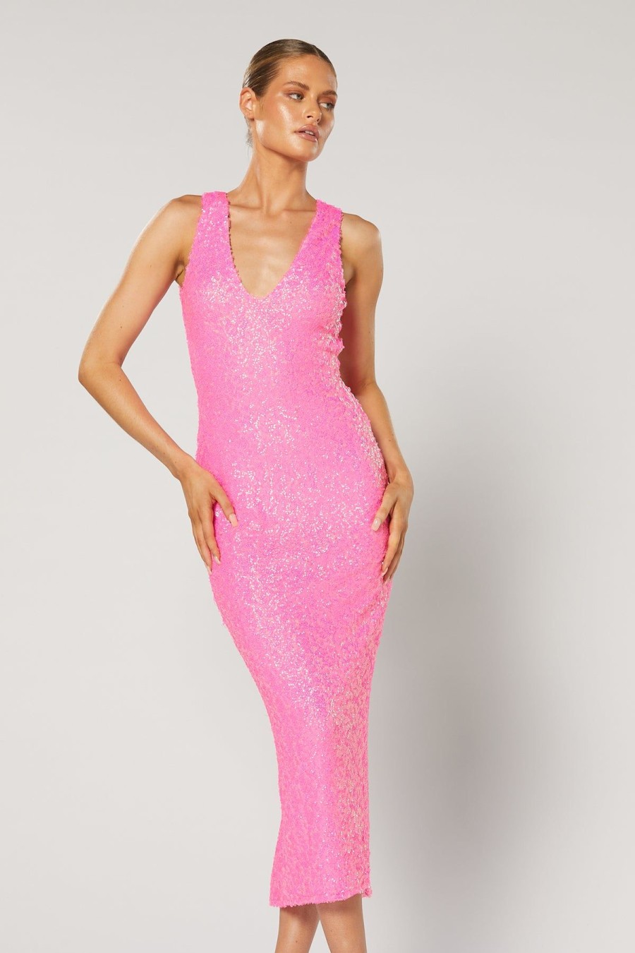 Women Winona Wedding Guest | Winona Zadi Midi Dress-Pink