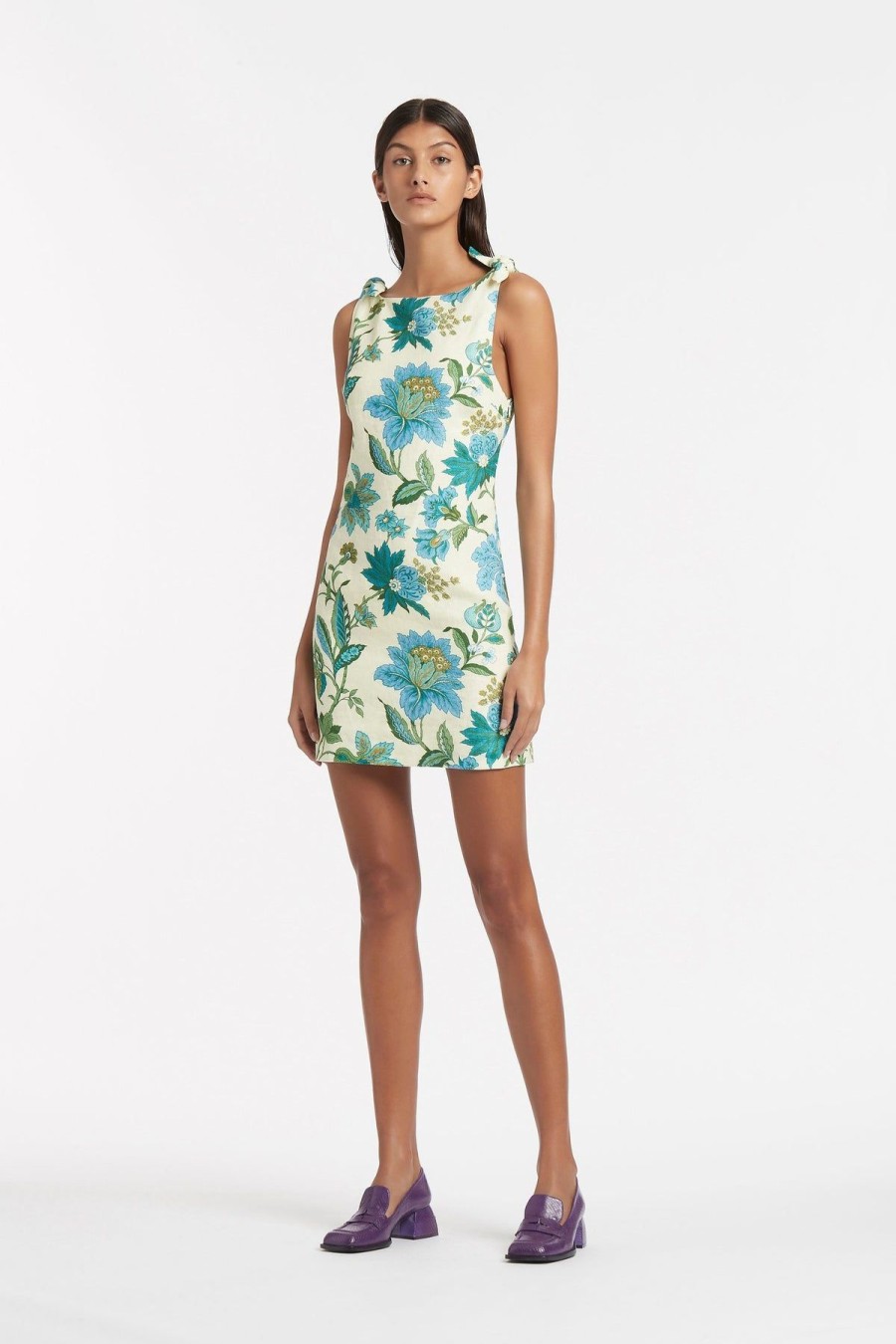 Women Dress Hire AU Wedding Guest | Sir The Label Alexandre Cut Out Mini Dress-Print